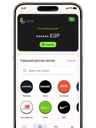 Lucid app stores screen mockup